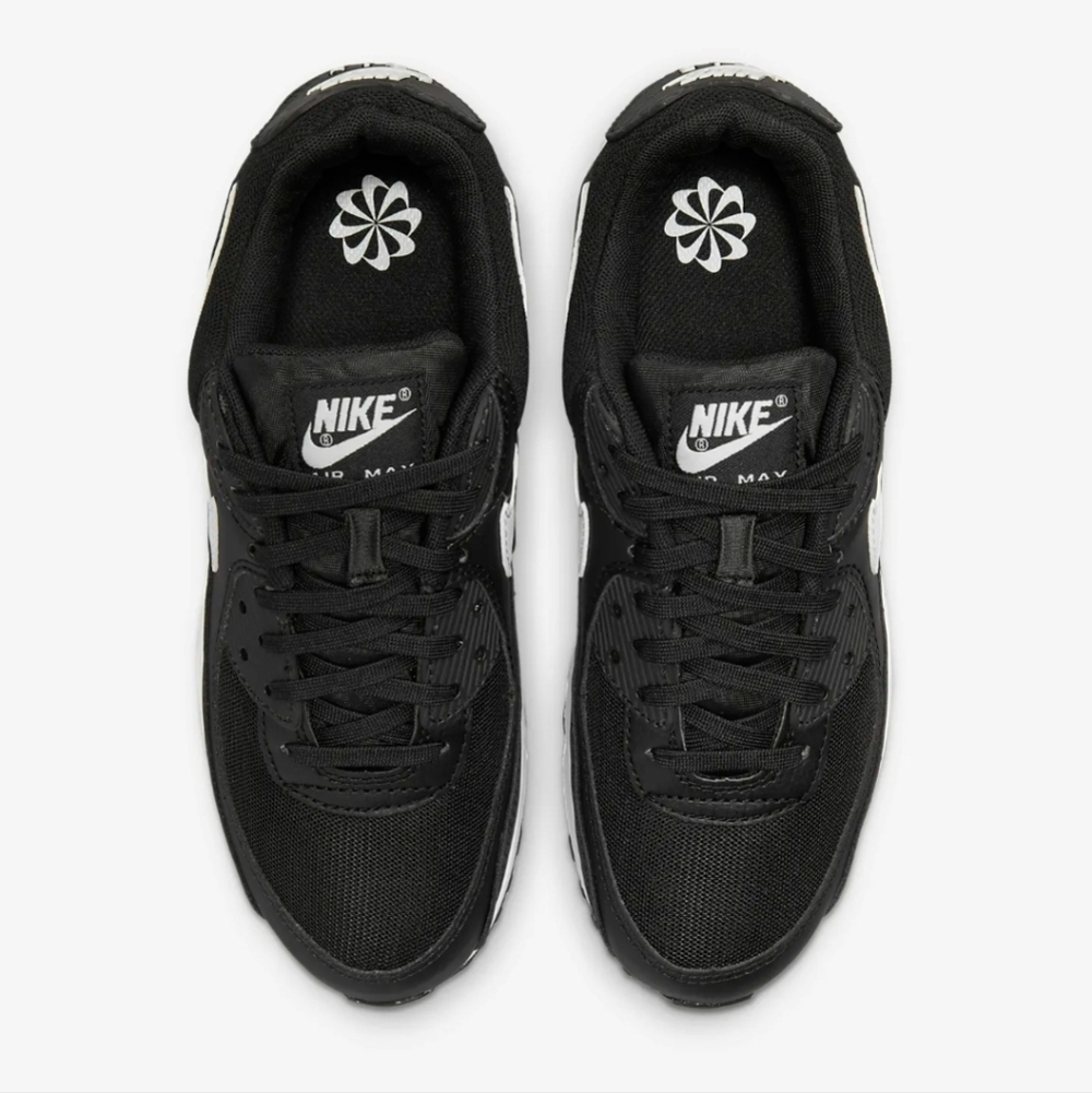 Nike Air Max 90 Womens Sneakers Shoes Customized with Crystals Black - Picture 4 of 6